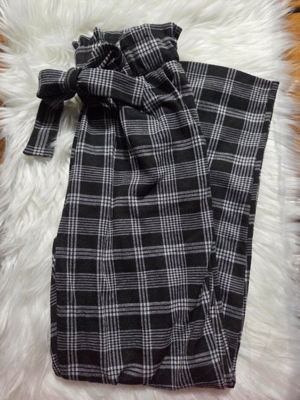 Popular 21 Black & White Plaid Pull-On Pants